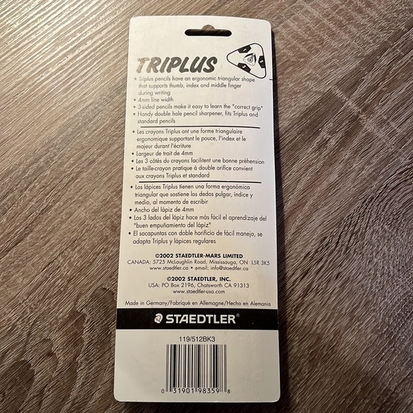 Double pack - Triplus 3 sided pencils with sharpener - Picture 3 of 3